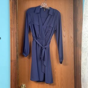 Long sleeve wrap dress